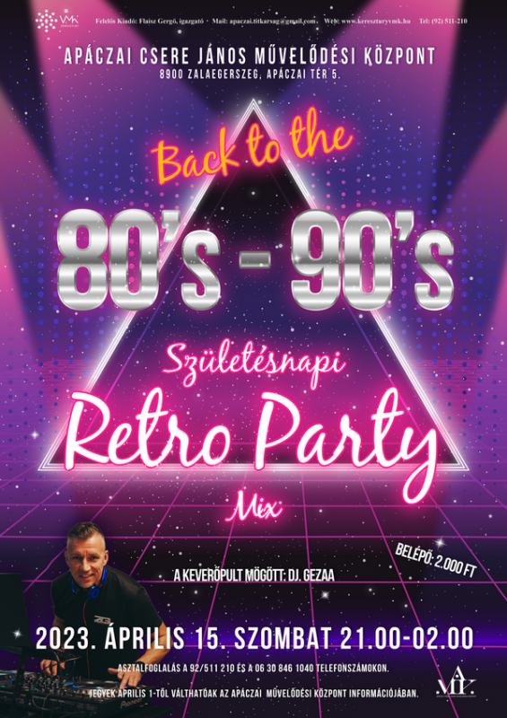 Zalaegerszeg Turizmusa » Születésnapi Retro Party Mix